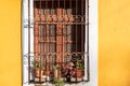 Vintage window of an old Portuguese era house in the Fontainhas district of the city of Panaji