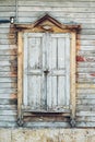 Vintage window and old stone wall Royalty Free Stock Photo