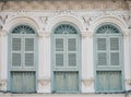 Vintage window on wall Royalty Free Stock Photo