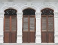 Vintage window on wall Royalty Free Stock Photo