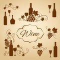 Vintage wine design elements for menu Royalty Free Stock Photo