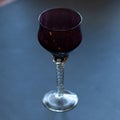 Vintage wine glass close-up. antique wine glass Royalty Free Stock Photo