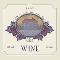 Vintage wine label Royalty Free Stock Photo