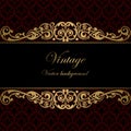 Vintage wine label vector background Royalty Free Stock Photo