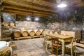 Vintage wine vault in Vipava valley, Slovenia Royalty Free Stock Photo