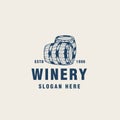 Vintage winery logo template