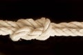 Vintage wite rope with knot