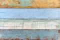 Vintage wood background texture old wood material or Vintage wallpaper colors Patterned of brightly colored panels of weathered Royalty Free Stock Photo