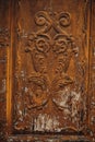 vintage wood carving structure pattern door