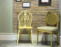 Vintage wood chair in vintage room Royalty Free Stock Photo