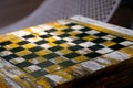 Vintage wood chess board background Royalty Free Stock Photo