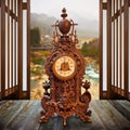 Vintage Wood Clock Royalty Free Stock Photo