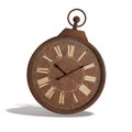 Vintage wood clock Royalty Free Stock Photo