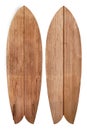 Vintage wood fish board surfboard isolated