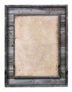 Vintage wood frame with paper fill Royalty Free Stock Photo