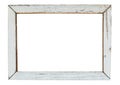 vintage wood picture frame in white paint