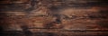 Vintage wood plank texture, old dark brown cracked board. Weathered long wooden panel with natural pattern. Theme of background,