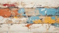 Vintage wood planks texture background, old damaged painted boards. Rough dirty wooden wall, worn multicolored surface. Theme of Royalty Free Stock Photo