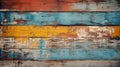 Vintage wood planks texture background, old weathered painted boards. Rough wooden wall, worn multicolored surface. Theme of Royalty Free Stock Photo