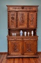 Vintage wood sideboard Royalty Free Stock Photo