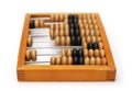 Vintage wooden Abacus isolated on a white Royalty Free Stock Photo