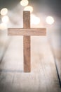 Vintage Wooden Christian Cross Crucifix Background Royalty Free Stock Photo