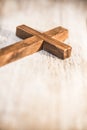 Vintage Wooden Christian Cross Crucifix Background Royalty Free Stock Photo