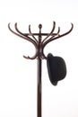 Vintage wooden coat rack Royalty Free Stock Photo