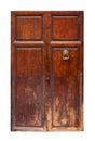 Vintage wooden door. Isolated Royalty Free Stock Photo