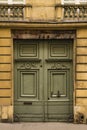 Vintage Wooden Door In Paris, France