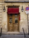 Vintage wooden door in Paris, France Royalty Free Stock Photo