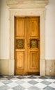 Vintage wooden double door Royalty Free Stock Photo