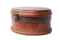 A vintage wooden dusty jewelery box