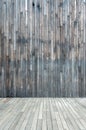 Vintage wooden floor and wall exterior