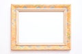 vintage wooden frame with peeling gesso Royalty Free Stock Photo