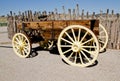 Vintage wooden freight hauling wagon Royalty Free Stock Photo
