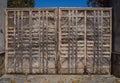 Vintage wooden gate. Old brown wooden background. Royalty Free Stock Photo