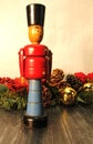 Vintage wooden nutcracker, hand crafted, painted Christmas  ballet, Royalty Free Stock Photo