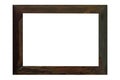 Vintage wooden picture frame isolated on white background Royalty Free Stock Photo