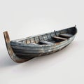 Vintage wooden rowboat exudes coastal charm, evoking nautical allure