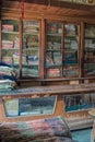 Vintage Wooden Showcase of Handloom Khadi Bhadar Sasaram