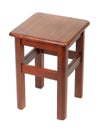 Vintage wooden stool isolated