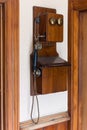 Vintage wooden telephone