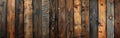 Vintage Wooden Texture: Rustic Brown Wall, Table & Floor with Bright Light for Panoramic Banner or Seamless Pattern Background Royalty Free Stock Photo