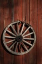 Vintage wooden wagon wheel Royalty Free Stock Photo