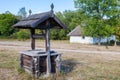 Vintage wooden well water Royalty Free Stock Photo