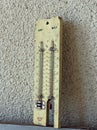 Vintage wooden Wet-Dry Bulb Hygrometer, Wall Mounted Thermometers