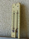 Vintage wooden Wet-Dry Bulb Hygrometer, Wall Mounted Thermometers
