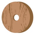 vintage wooden wheel vector icon Royalty Free Stock Photo