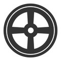 vintage wooden wheel vector icon Royalty Free Stock Photo